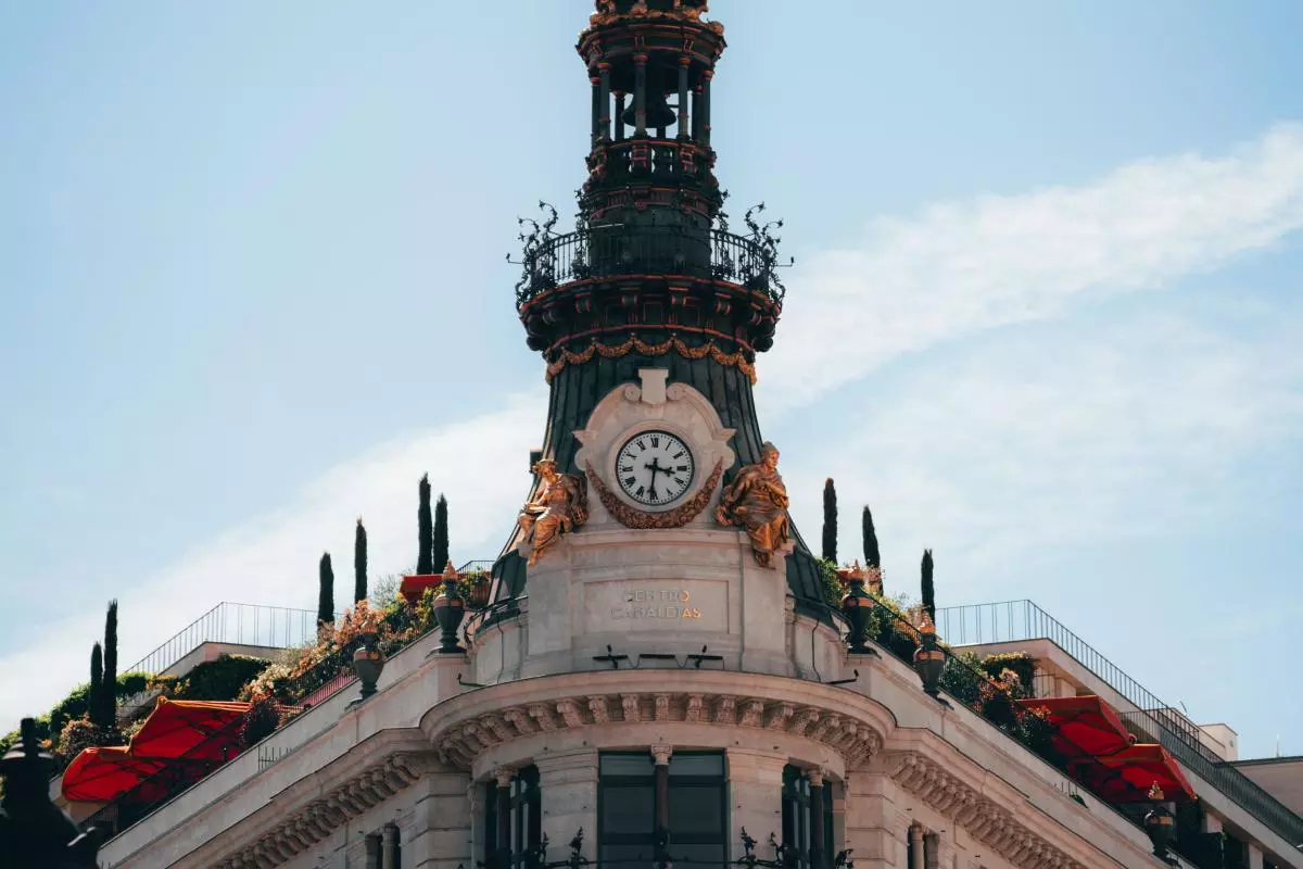 Clocktower in Madrid by Alex Hoces